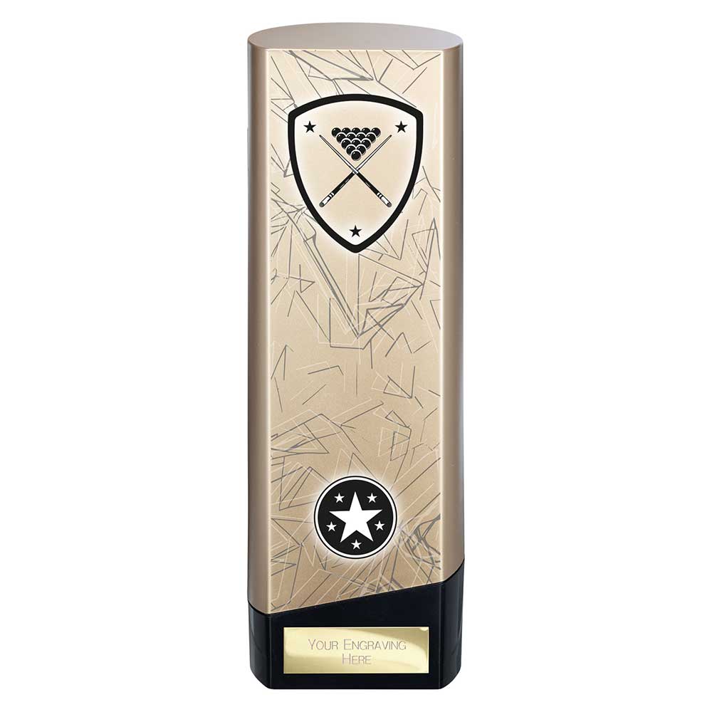 Prime Pool Trophy Heavyweight Award Gold And Black