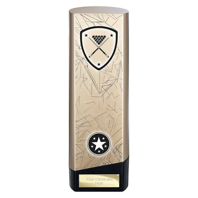 Prime Pool Trophy Heavyweight Award Gold And Black