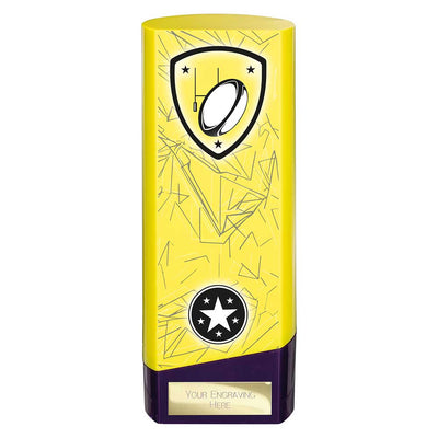 Prime Heavyweight Rugby Trophy Award Yellow And Purple