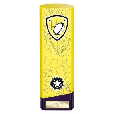 Prime Heavyweight Rugby Trophy Award Yellow And Purple