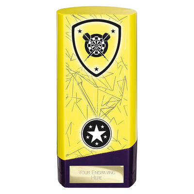 Prime Darts Trophy Heavyweight Award Yellow And Purple