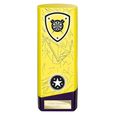 Prime Darts Trophy Heavyweight Award Yellow And Purple