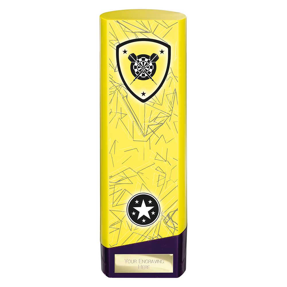 Prime Darts Trophy Heavyweight Award Yellow And Purple