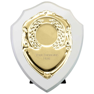Reward Presentation Shield Award Arctic White Gold