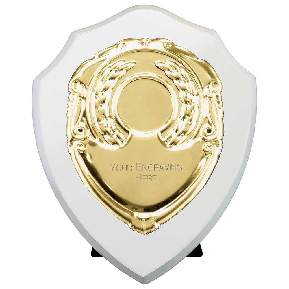 Reward Presentation Shield Award Arctic White Gold