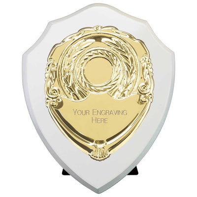 Reward Presentation Shield Award Arctic White Gold