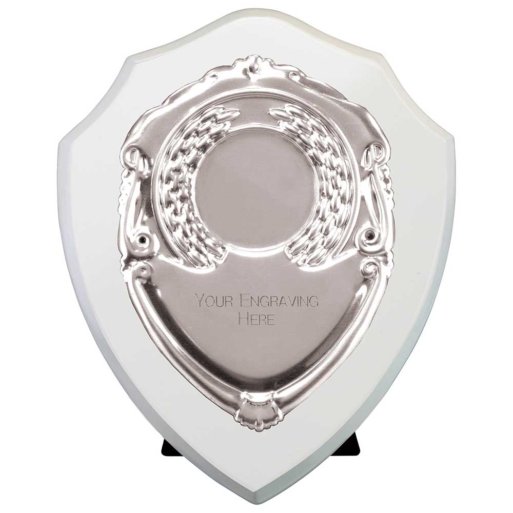 Reward Presentation Shield Award Arctic White Silver