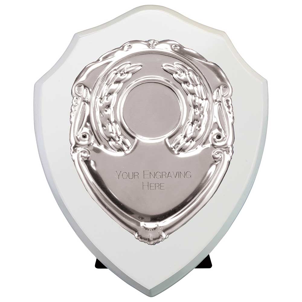 Reward Presentation Shield Award Arctic White Silver