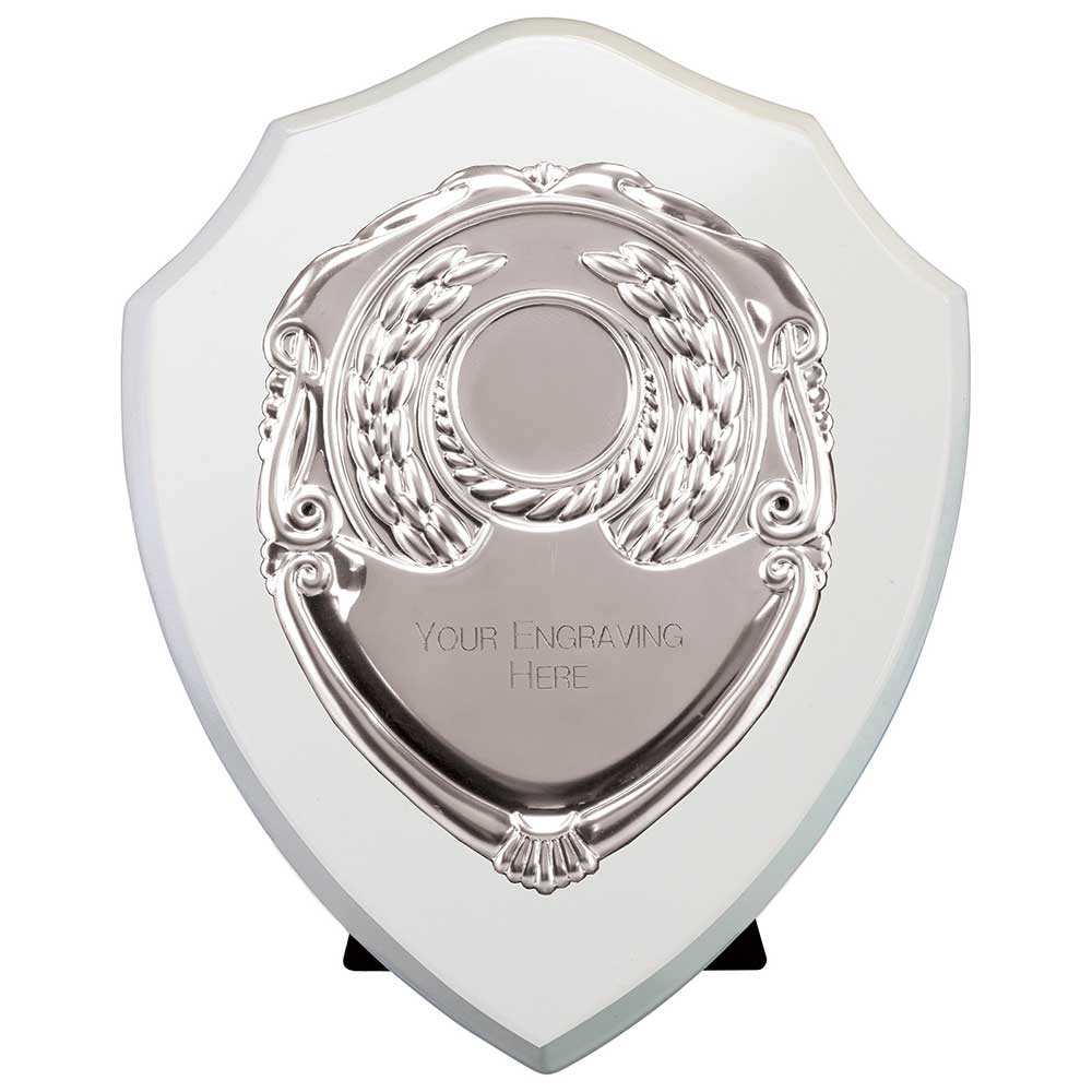 Reward Presentation Shield Award Arctic White Silver