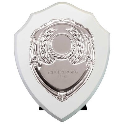 Reward Presentation Shield Award Arctic White Silver