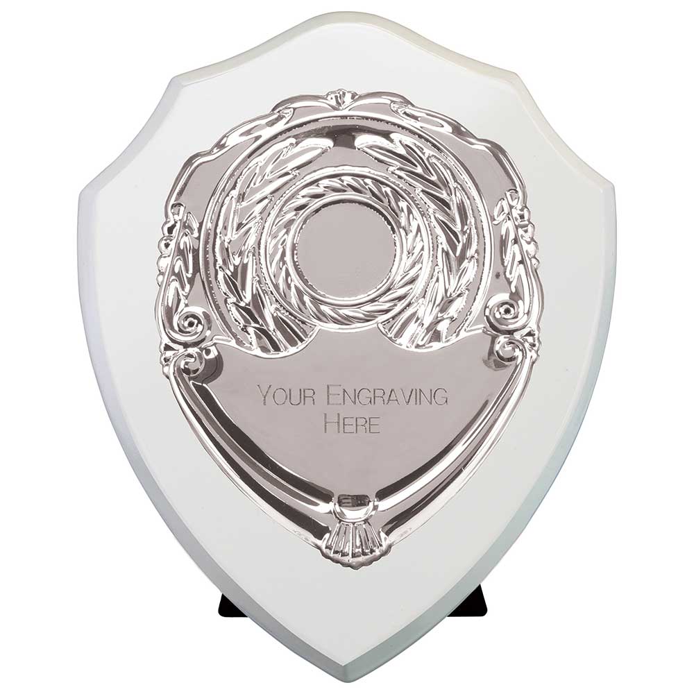 Reward Presentation Shield Award Arctic White Silver
