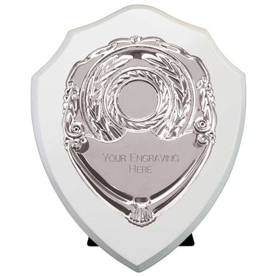 Reward Presentation Shield Award Arctic White Silver