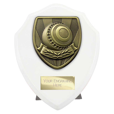 Cobra Shield Award Lawn Bowls Trophy Arctic White