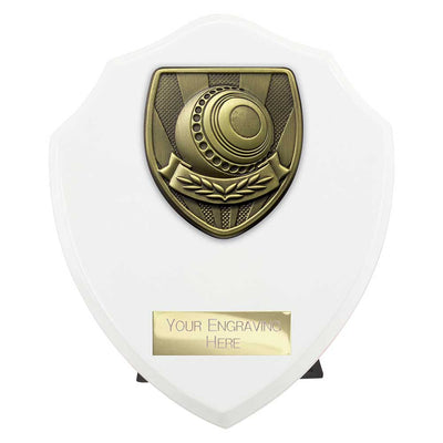Cobra Shield Award Lawn Bowls Trophy Arctic White
