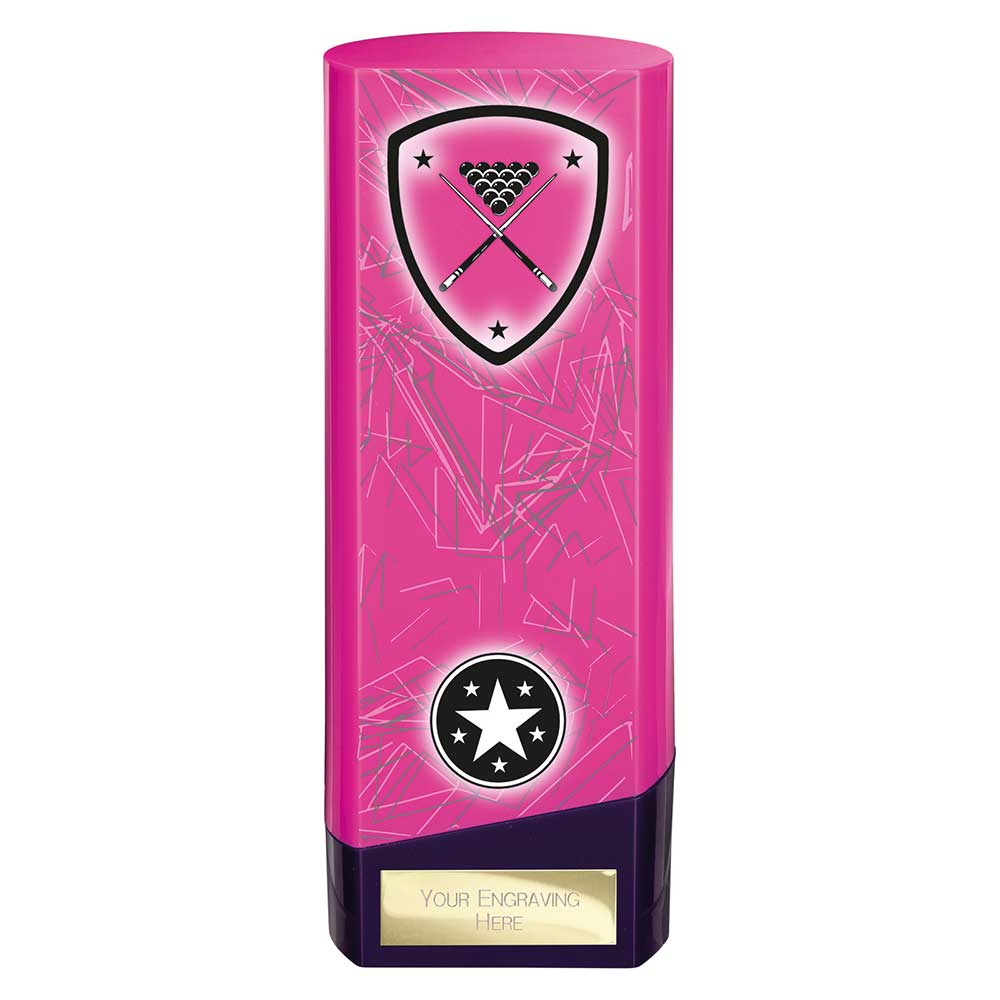 Prime Pool Trophy Heavyweight Award Pink And Purple