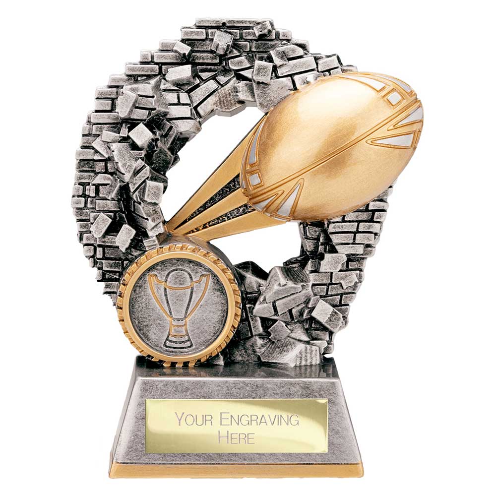Blast Out Rugby Trophy Award Silver and Gold | North East Trophies