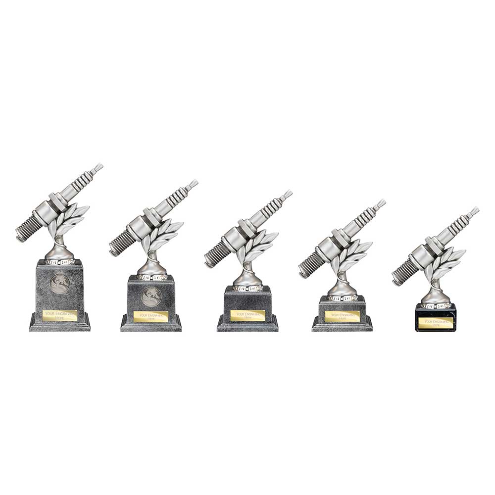 Velocity Spark Plug Trophy Award Silver