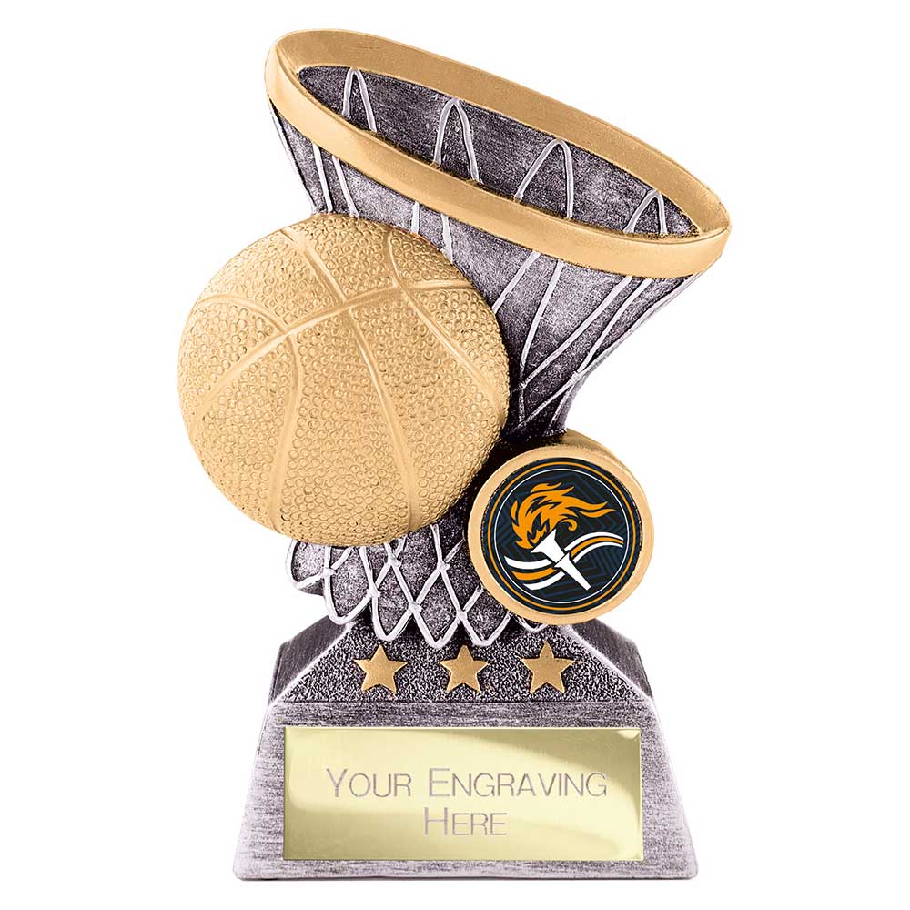 Smash Basketball Trophy Award in Antique Silver & Gold – North East ...