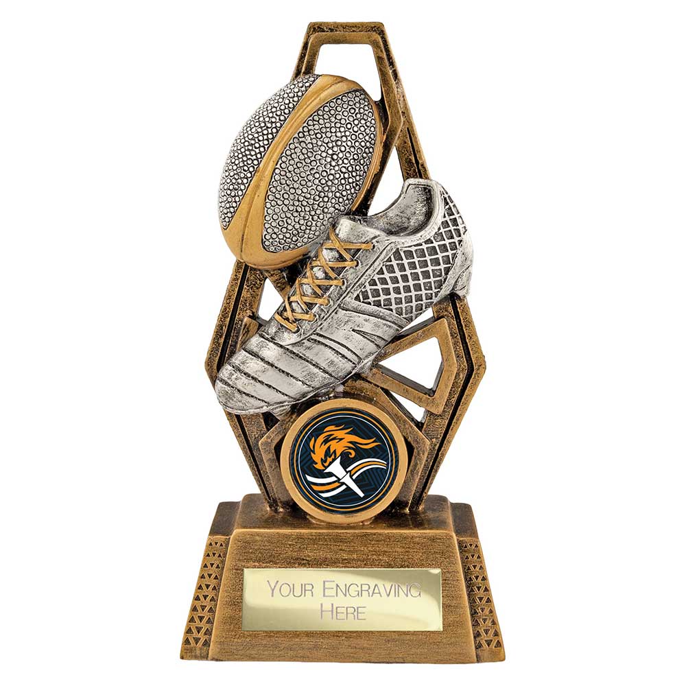 Immense Rugby Trophy Award in Antique Silver & Gold – North East Trophies