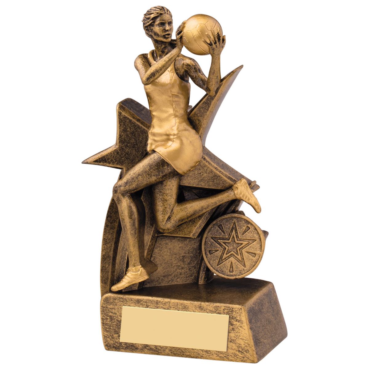 Netball Figurine Trophy Gold Zodiac Award