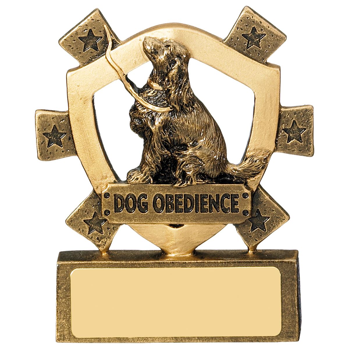 Dog Obedience Mini Shield Trophy