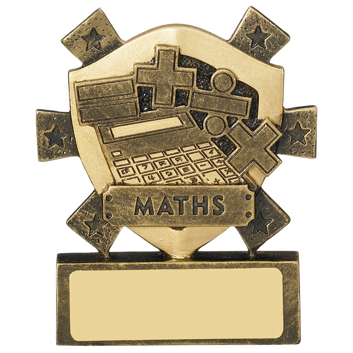 Maths Mini Shield Trophy