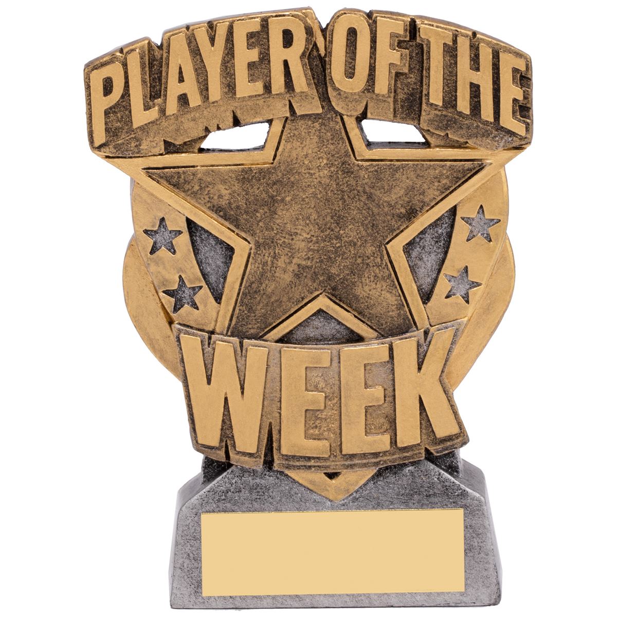 Rugby Player of the Week Trophy Gold