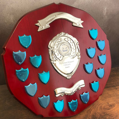 English Rose Annual Shield Award with 17 Side Shields