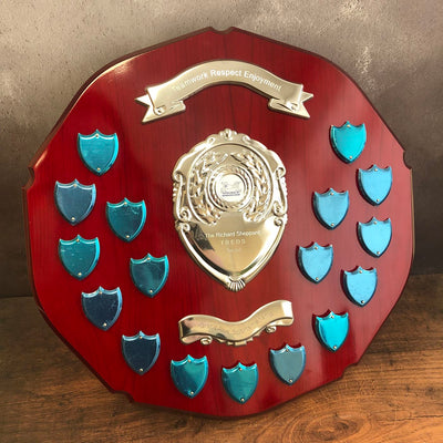 English Rose Annual Shield Award with 17 Side Shields