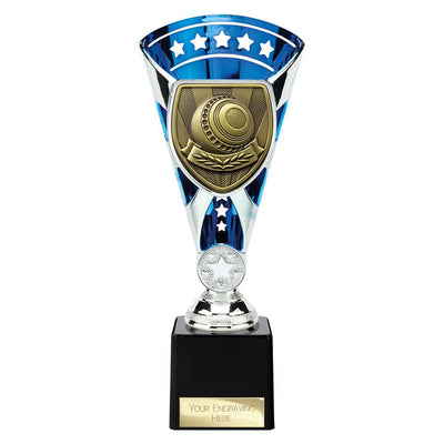 Cobra Star Trophy Cup Lawn Bowls Award Silver Blue
