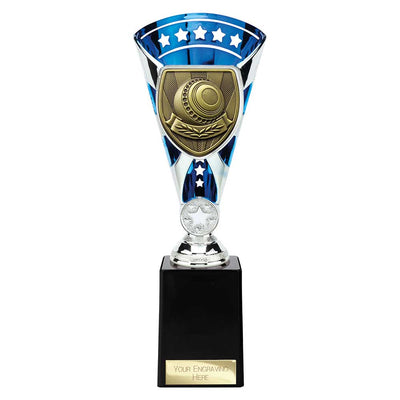 Cobra Star Trophy Cup Lawn Bowls Award Silver Blue