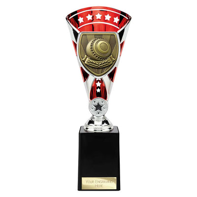 Cobra Star Trophy Cup Lawn Bowls Award Silver Red