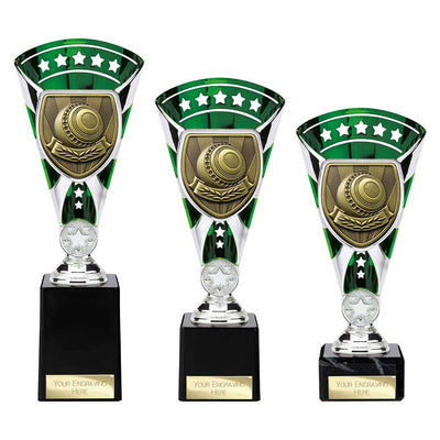 Cobra Star Trophy Cup Lawn Bowls Award Silver Green
