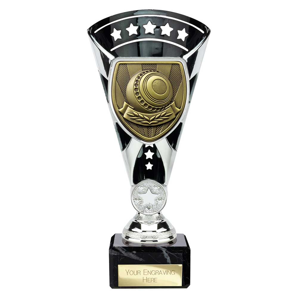 Cobra Star Trophy Cup Lawn Bowls Award Silver Black