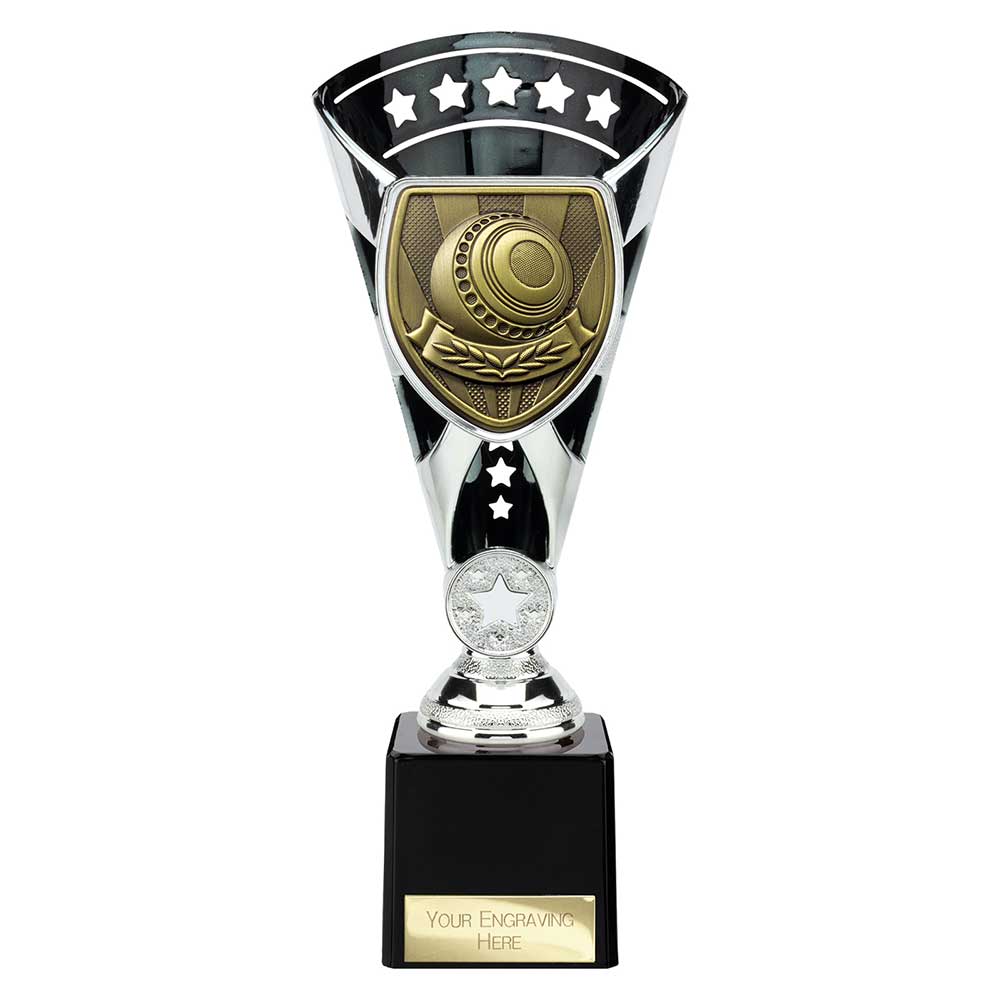 Cobra Star Trophy Cup Lawn Bowls Award Silver Black