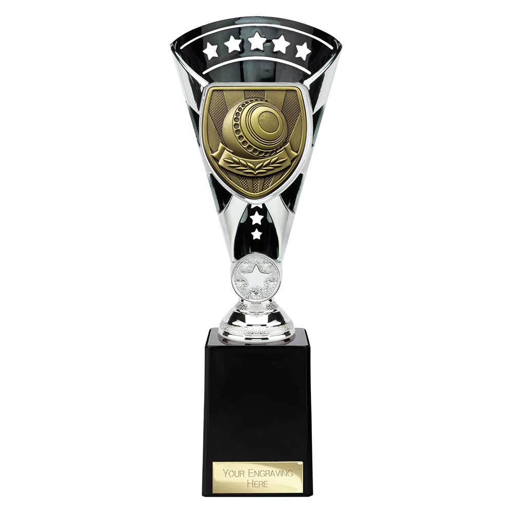 Cobra Star Trophy Cup Lawn Bowls Award Silver Black