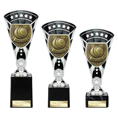 Cobra Star Trophy Cup Lawn Bowls Award Silver Black