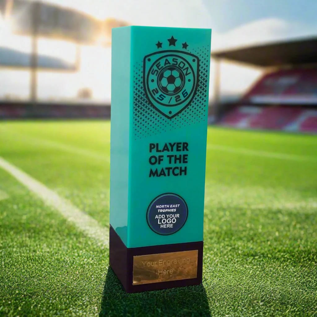 Prodigy Season 25/26 Player Of The Match Green & Purple Football Trophy Award