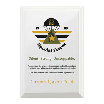 Reward Presentation Plaque Award - Arctic White