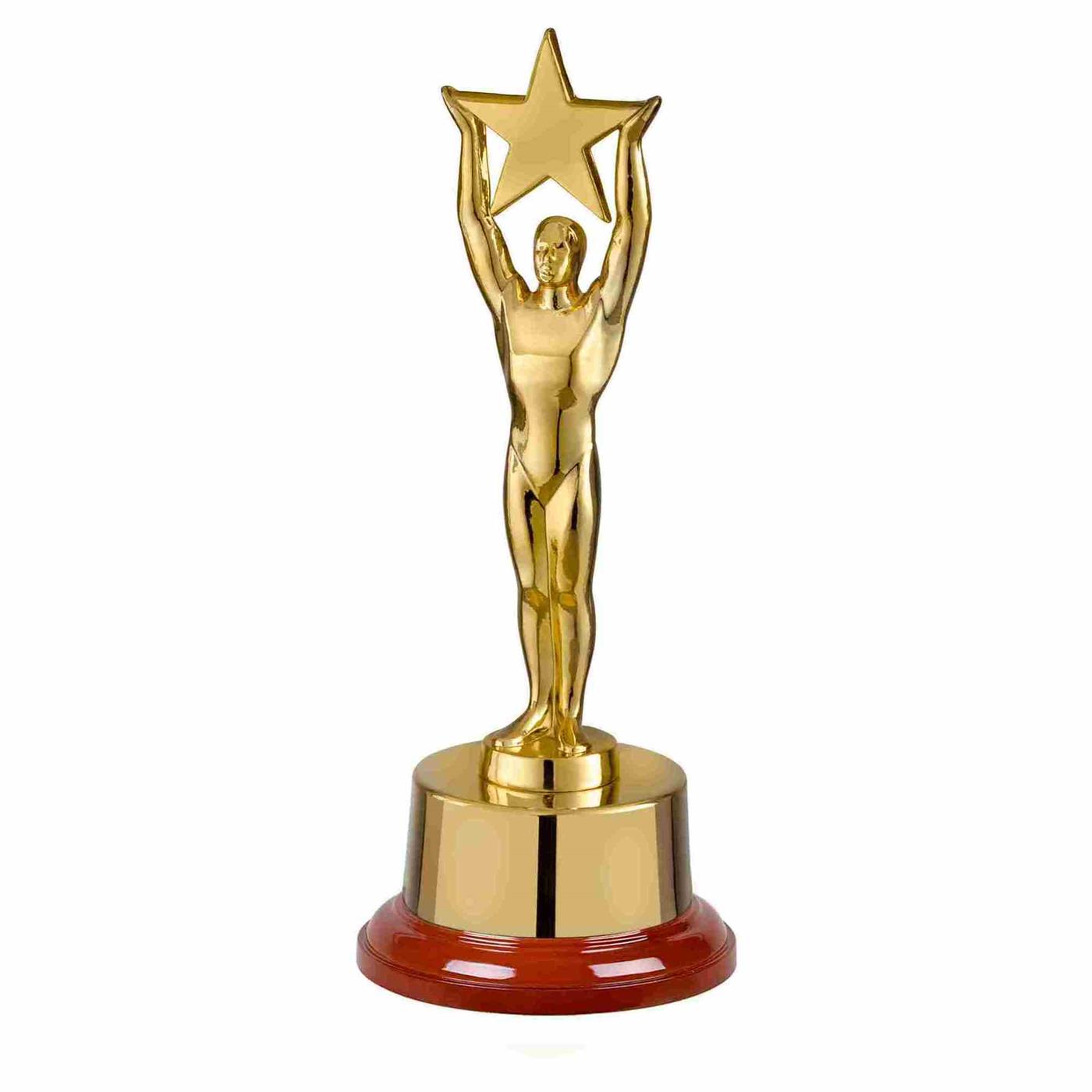 Gold Finish Solid Metal Figure Award Trophy