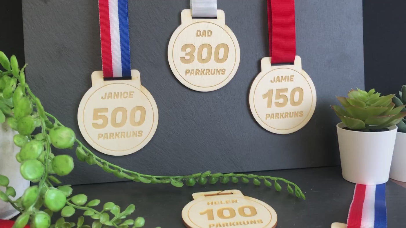 Personalised Parkruns Wooden Medal