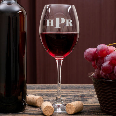 Personalised Wine Glass - Initials