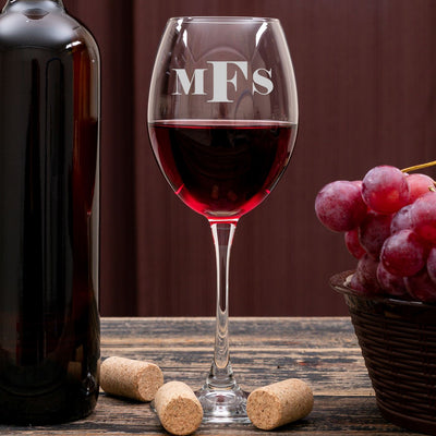 Personalised Wine Glass - Initials