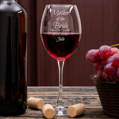 Personalised Wine Glass - Wedding Bridal Party