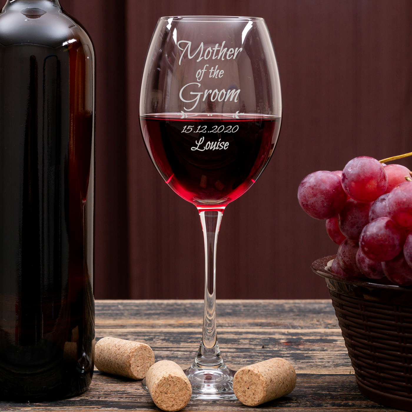 Personalised Wine Glass - Wedding Bridal Party
