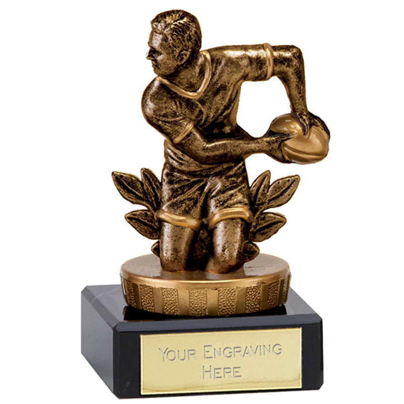 Mens Rugby Gold Trophy Rugby Figure Award