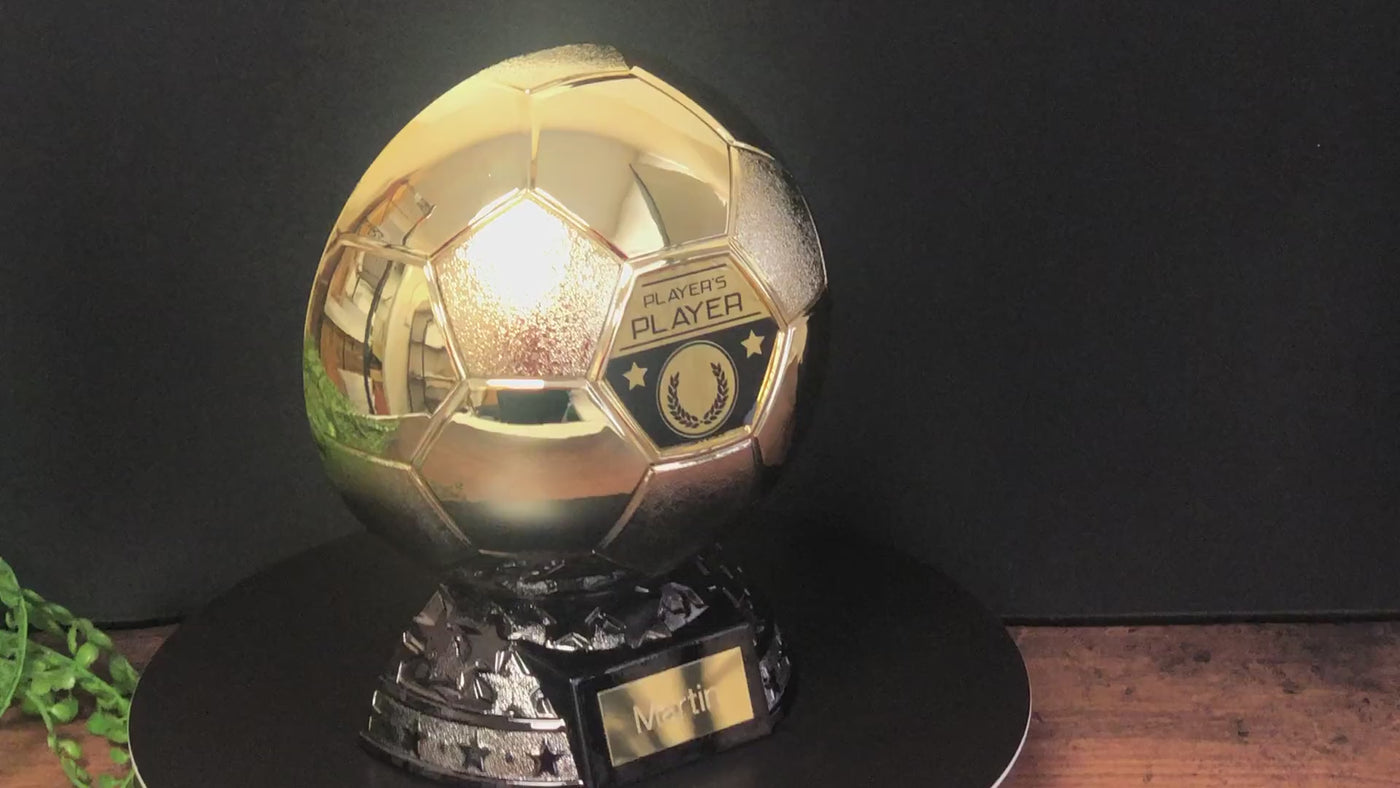 Elite Heavyweight Players' Player Award Black & Gold Football Trophy