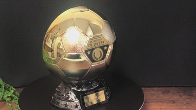 Elite Heavyweight Players' Player Award Black & Gold Football Trophy