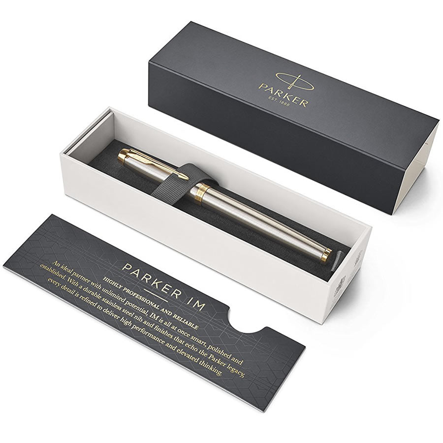 Parker IM Brushed Metal & Gold Fountain Pen