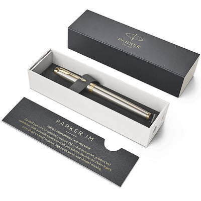 Parker IM Brushed Metal & Gold Rollerball Pen